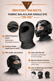 Motorcycle Balaclava Helmet Liner Face Mask – Unisex Cotton Jersey & Lycra Riding Cap
