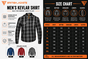 Men’s Lumberjack Motorcycle Shirt Jacket – Red & Black Buffalo Plaid Riding Jacket with Armour Protection, Kevlar Reinforcement, Mesh Lining & Detachable Hood