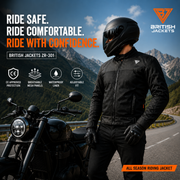 Men's Armoured Motorcycle Jacket | Waterproof Mesh Riding Jacket with CE Protectors