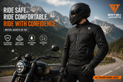 Men's Armoured Motorcycle Jacket | Waterproof Mesh Riding Jacket with CE Protectors