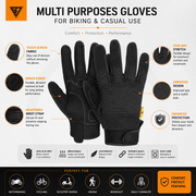 Men's Summer Motorcycle Gloves – Touchscreen Breathable Riding Gloves