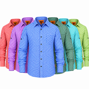 Men's Bavarian Trachten Check Shirt – Oktoberfest German Festival Shirt