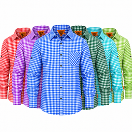 Men's Bavarian Trachten Check Shirt – Oktoberfest German Festival Shirt