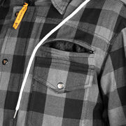 Men's CE Kevlar Lined Motorcycle Riding Shirt with Armour | Detachable Hood Lumberjack Biker Jacket