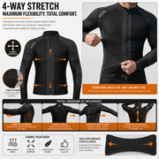 Men's  Motorcycle Mesh Shirt – Breathable 4-Way Stretch Riding Jacket with Removable Armour - British Jackets