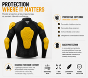 Men's  Motorcycle Mesh Shirt – Breathable 4-Way Stretch Riding Jacket with Removable Armour - British Jackets