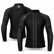 Men's  Motorcycle Mesh Shirt – Breathable 4-Way Stretch Riding Jacket with Removable Armour - British Jackets