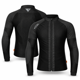Men's  Motorcycle Mesh Shirt – Breathable 4-Way Stretch Riding Jacket with Removable Armour - British Jackets