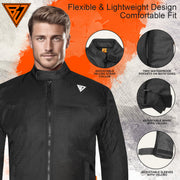 Men's Armoured Motorcycle Jacket | Waterproof Mesh Riding Jacket with CE Protectors