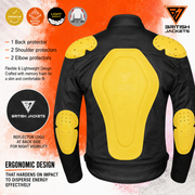 Men's Armoured Motorcycle Jacket | Waterproof Mesh Riding Jacket with CE Protectors