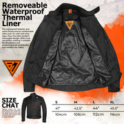 Men's Armoured Motorcycle Jacket | Waterproof Mesh Riding Jacket with CE Protectors