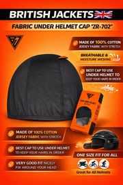 Motorcycle Under Helmet Cap | Breathable Skull Cap Helmet Liner for Riders - Pack of 2