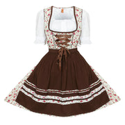 Women's Traditional Bavarian Dirndl Dress – Floral Oktoberfest Outfit, German Folk Dress