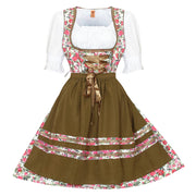 Women's Traditional Bavarian Dirndl Dress – Floral Oktoberfest Outfit